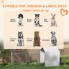 Dog Kennel Galvanized Chain Link With Roof Cover 20x8x8 Feet CCS