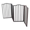 Dog Gate Freestanding Folding Wooden Barrier Doorways Stairs CCS