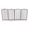 Dog Gate Freestanding Folding Wooden Barrier Doorways Stairs CCS