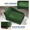 Dog Bed Elevated Soft Cushion Couch W/Storage Green CCS