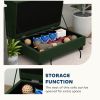 Dog Bed Elevated Soft Cushion Couch W/Storage Green CCS