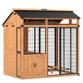 Dog House Wooden With Platform Storage Deck 7x5 Extra Large Cabin CCS