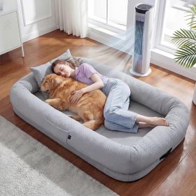 Human Dog Bed Cooling Washable Floor Lounger 72x41x12 Inch CCS