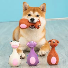 Latex Dog Chew Toys Interactive Noise Maker Dental Aid 4 Pcs CCS