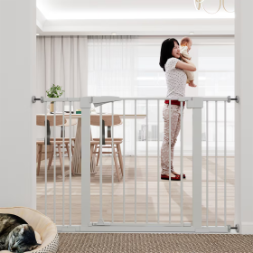Dog Gate High White Safety Barrier Door Extensions CCS