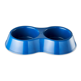 Vibrant Life Dog Double Diner Medium-Sized Bowls Blue