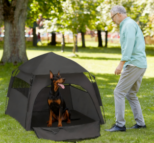 Dog Tent Secure Mesh Windows Zipper Closure Carry Bag CCS