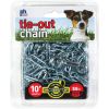 Prevue Tie-Out Chain Medium Duty 10 Foot Zinc Plated Steel Dual Swivel Snap Hooks