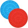 Dog Lick Mat Silicone Round Textured Suction Cups Distraction Grooming Slow Feeder CCS