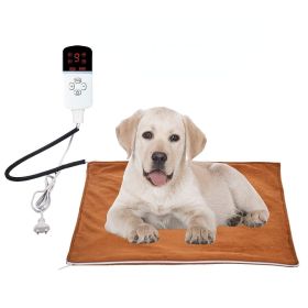 Electric Dog Heating Pad Temp Control Timer Auto Shut-Off Steel Cord Fleece Cover CCS