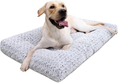 KSIIA Dog Bed Deluxe Plush Rectangle Soft Comfort Washable Cushion