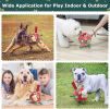 Christmas Dog Soccer Ball 8-Inch Large Profile Durable PU Shell Nylon Grab Tabs Holiday Fetch CCS