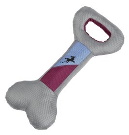 Pet Life Active-Fetch Floating Ballistic Nylon Yank-N-Tug Dog Toy Dual Handles Tear-Proof