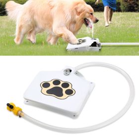 Dog Water Fountain Step-on Activated Sprinkler Outdoor Play Fun Hose Hookup Steel CCS