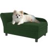 Luxury Dog Bed Soft Foam Couch Hidden Storage Small Green CCS