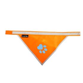 Safetypup XD Orange Dog Bandana High Visibility 3M Reflective Trail Safety Small