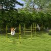 PawHut Agility Starter Kit Obstacle Course Carry Bag Safety Jump Hurdle Weave Poles 4 Pcs
