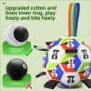 World Cup Inspired Dog Soccer Ball Soft PU Leather 360-Degree Nylon Grab Tabs Tug CCS