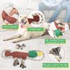 Plush Duck Squeaky Dog Tug Toy Crinkle Paper Wings Woven Cotton Dental Rope Limbs CCS