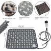 Electric Dog Heating Pad Temp Control Timer Auto Shut-Off Steel Cord Fleece Cover CCS