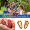 Dowmoo Keepsake Paw Print Casting Kit DIY Clay Plaster Model Wooden Frame