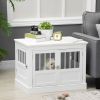 Dog Crate End Table Triple Doors Steel Tubes 31x21x23 Inch Furniture CCS