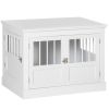 Dog Crate End Table Triple Doors Steel Tubes 31x21x23 Inch Furniture CCS
