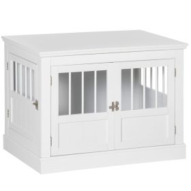 Dog Crate End Table Triple Doors Steel Tubes 31x21x23 Inch Furniture CCS