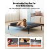 Elevated Dog Bed Portable Cot Washable Pillow Cushion Large Steel CCS