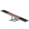 Dog Agility Seesaw Gray Wooden Training Exercise 71x12x12 Inch Ramp