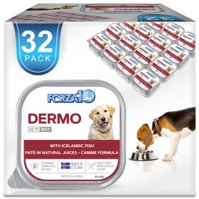 Forza10 Actiwet Dog Food Dermo Specialty Skin Coat Diet Icelandic Salmon Case 32 Tubs