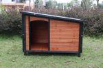 Dog House 46 Inch Wooden Raised Feet Weatherproof Asphalt Roof Large CCS