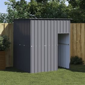 Dog House Anthracite Roof 65x60x71 Galvanized Steel Heavy Duty Outdoor Pet Life