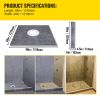 Vevor Shower Curb Kit 48x48 Watertight Overlay Steel Grate Foundation