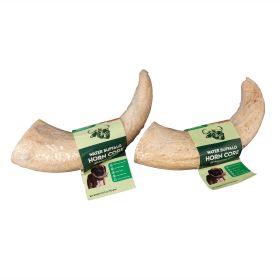 Water Buffalo Horn Core Chew Long Lasting 100 Percent Natural Dental 2 Pack CCS