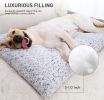 KSIIA Dog Bed Deluxe Plush Rectangle Soft Comfort Washable Cushion