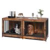 VEVOR Double Dog Crate Divider Double Doors 75 Inch Extra Large Credenza