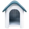 Dog House Polypropylene Durable Blue Roof 23x29x26 Inch Small CCS