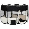 Pet Life Dog Playpen Foldable Carry Bag Octagonal Mesh Black 43 x 43 x 22 Inch