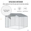 Dog Kennel Steel Cover Secure Lock Mesh Sides 9.8' x 9.8' x 7.7' CCS