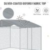 Dog Kennel Steel Cover Secure Lock Mesh Sides 9.8' x 9.8' x 7.7' CCS