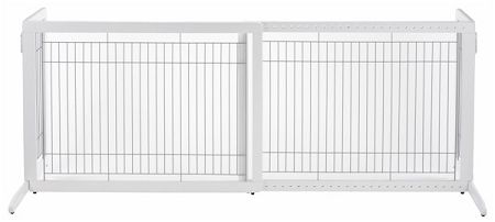 Richell Cool Breeze Dog Gate Large Freestanding Wide Span Breathable Mesh Screen