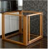 Richell Convertible Elite Dog Gate 4 Panel Walk Through Door Wooden Room Divider