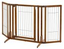 Richell Premium Plus Dog Gate Freestanding Hardwood Frame Walk Through Door