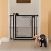 Richell One-Touch Metal Mesh Dog Gate Pressure Mount Bronze Steel Wire Frame