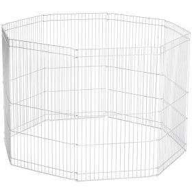 Prevue Dog Products 8 Panel Wire Dog Playpen Step Through Door Heavy Duty Black E-Coat