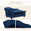 Luxury Dog Bed Hidden Storage Foam Cushion Modern Sofa Blue CCS