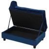 Luxury Dog Bed Hidden Storage Foam Cushion Modern Sofa Blue CCS
