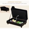Luxury Dog Bed Hidden Storage Foam Cushion Modern Sofa Black CCS
