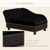 Luxury Dog Bed Hidden Storage Foam Cushion Modern Sofa Black CCS